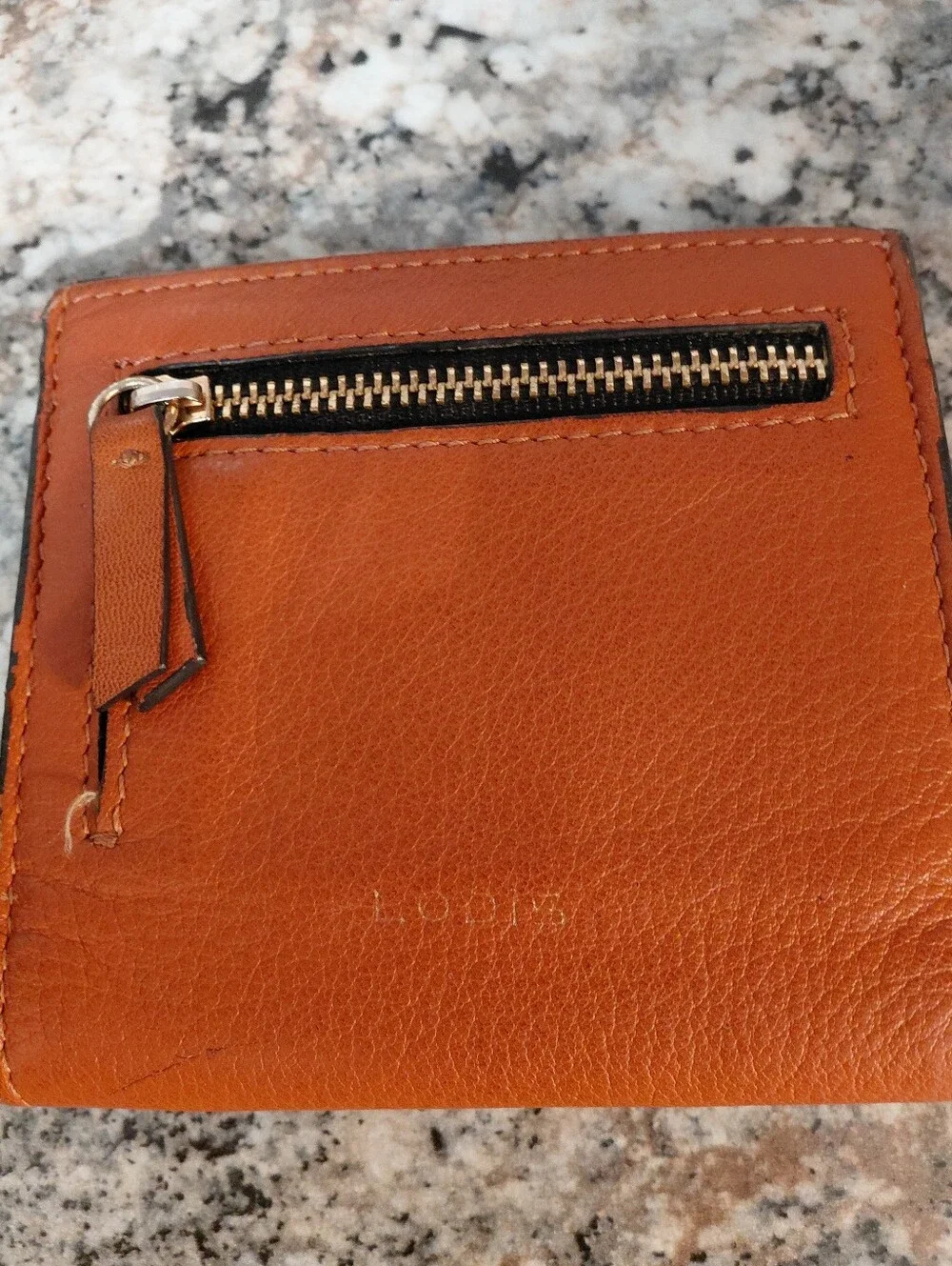Lodis Colorblock Mini Leather Wallet in Black, Cream & Brown